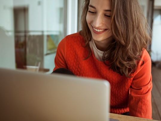 Woman at the computer