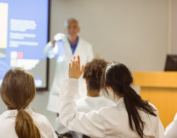 medical school educator teaching class